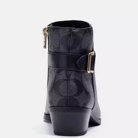 BRAND NEW COACH Dany leather ANKLE BOOTS black size 8 - Picture 7 of 9